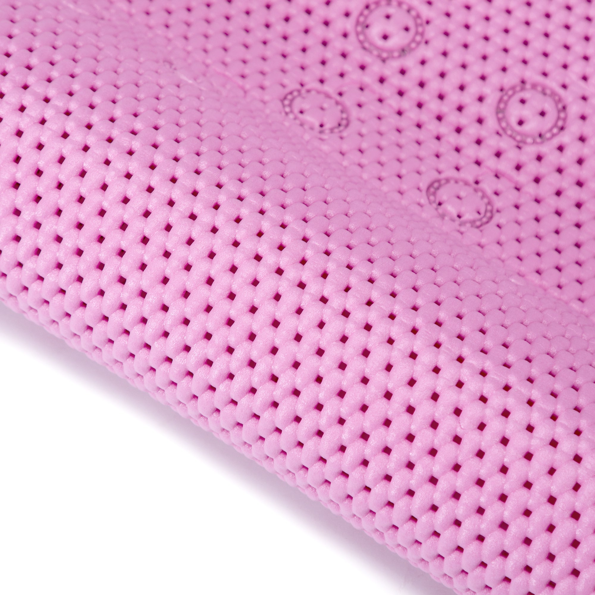 RAY STAR 17''X36'' double-layer Light Purple Non Slip, Soft Foam Bathtub Mats Bath Mat with Drain Holes, Suction Cups