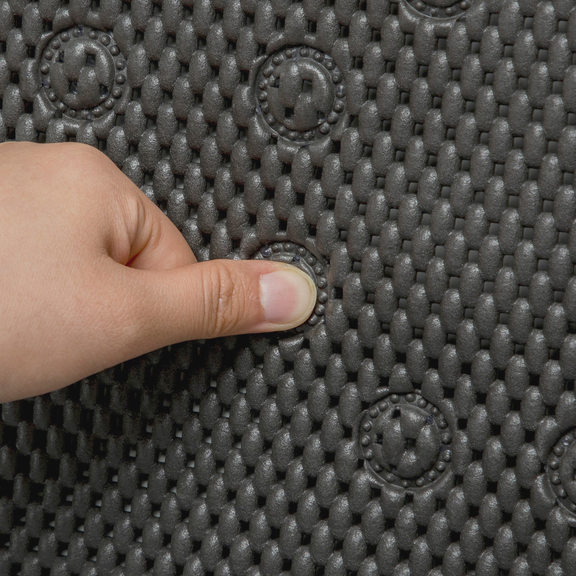 RAY STAR 17''X36'' Black Non Slip, Soft Foam Bathtub Mats Bath Mat with Drain Holes, Suction Cups