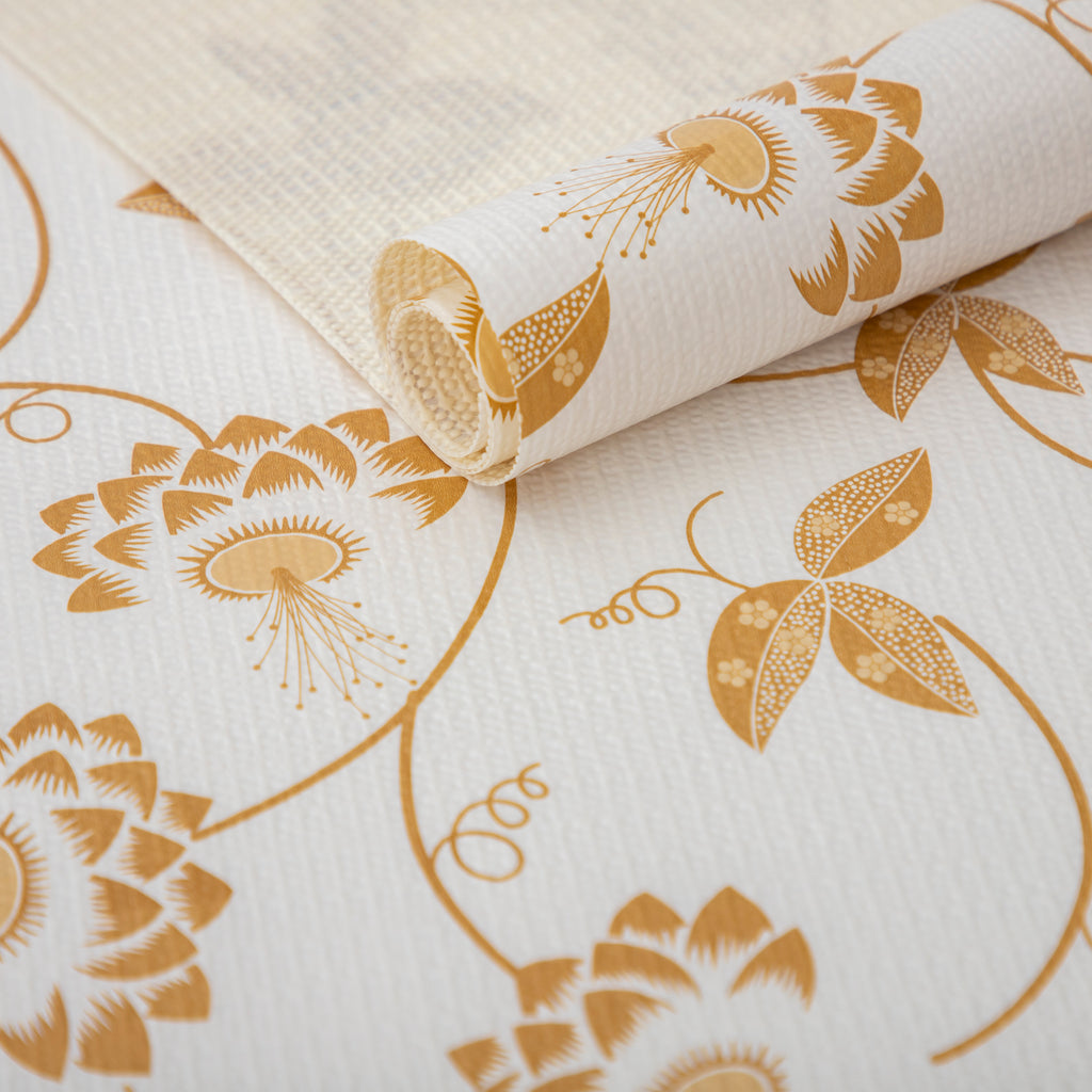 RAY STAR Grip Shelf Liner Non Adhesive, Easy Clean Kitchen Drawer, Cabinet, Cupboard Dresser Protector Cover（Yellow flower branch)