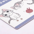 Vinyl Foam Kitchen Mat with Cheese Cat Design