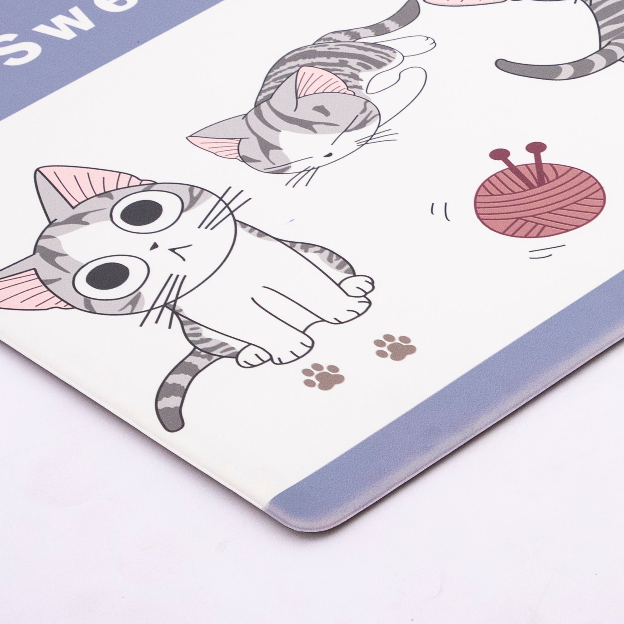 Vinyl Foam Kitchen Mat with Cheese Cat Design