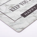 Vinyl Foam Kitchen Mat with Modern & Simple Marble Design