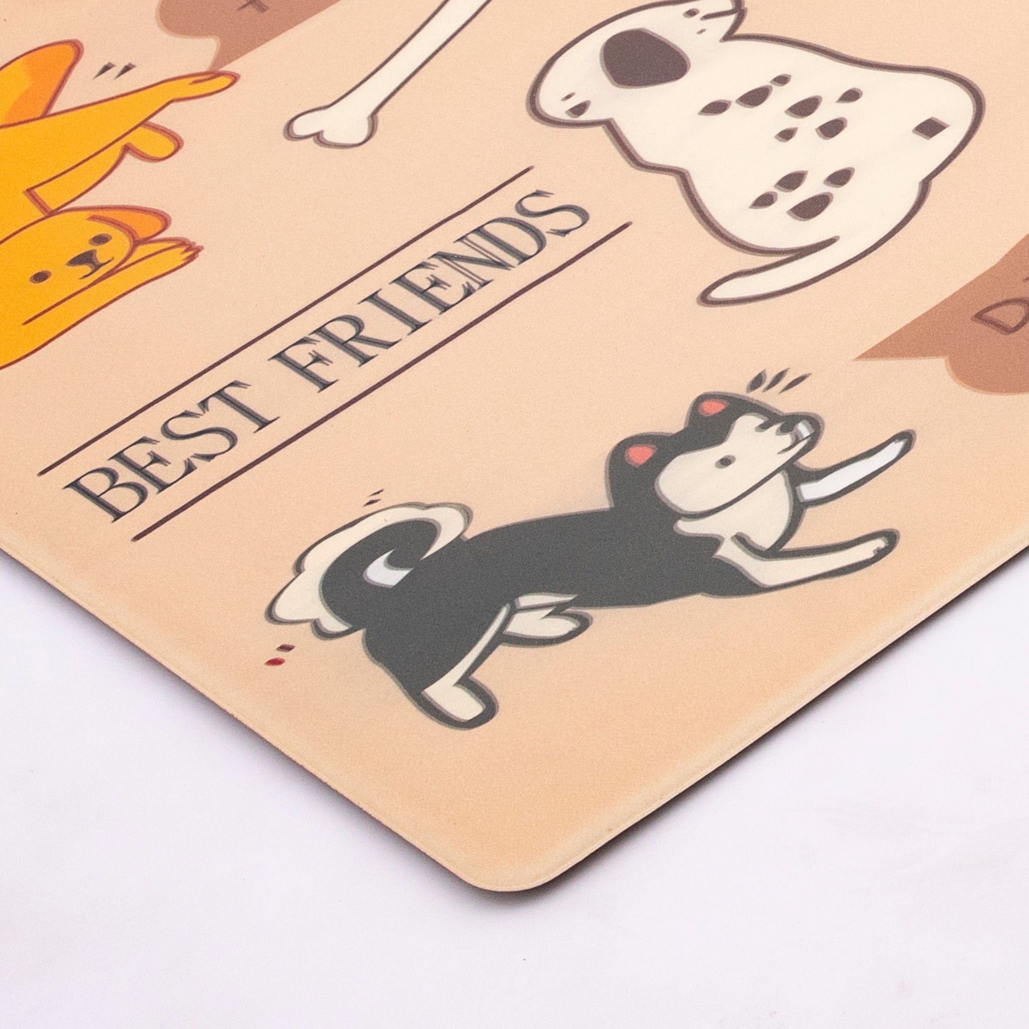 Vinyl Foam Kitchen Mat with Dog & Cat Family Design