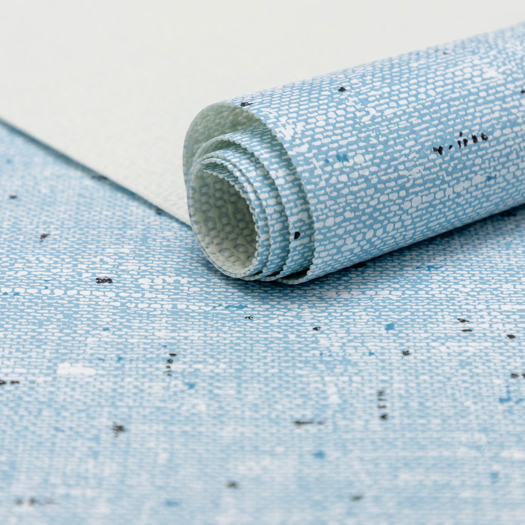 RAY STAR Non Adhesive Non Slip Shelf Liner Blue Theme for Kitchen Cabinets Drawers Strong Grip Waterproof Washable Easy Cut