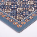 Vinyl Foam Kitchen Mat with Sophisticated Carpet Design Blue