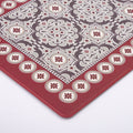 Vinyl Foam Kitchen Mat with Sophisticated Carpet Design Red