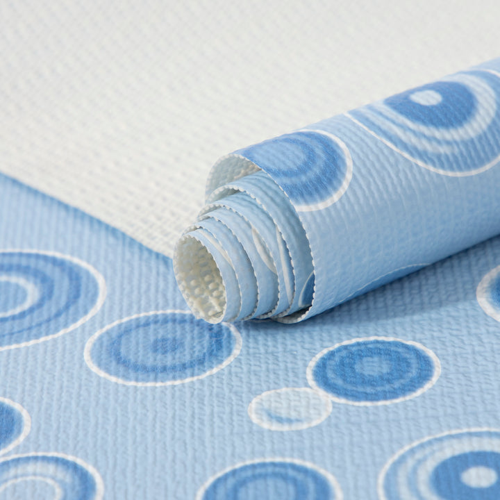RAY STAR Shelf Liner for Kitchen Cabinets, Drawer Liner for Dresser Non-Slip Bathroom, Non-Adhesive Cabinet Liner Washable (Blue Bubble)