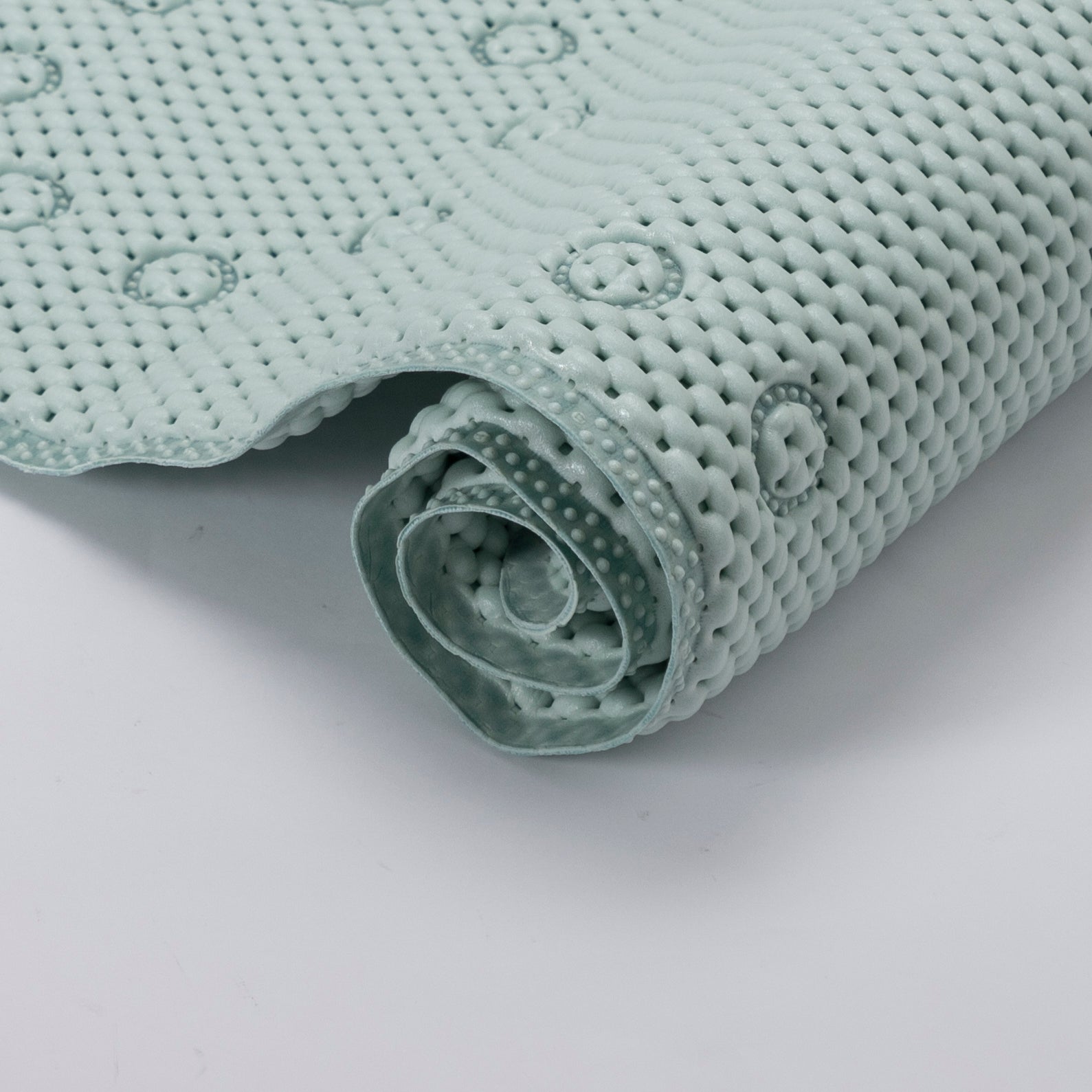 RAY STAR 17''X36''Light Green Non Slip, Soft Foam Bathtub Mats Bath Mat with Drain Holes, Suction Cups