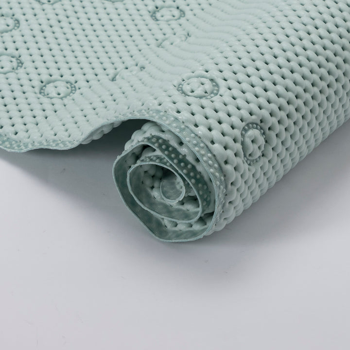 RAY STAR 17''X36''Light Green Non Slip, Soft Foam Bathtub Mats Bath Mat with Drain Holes, Suction Cups