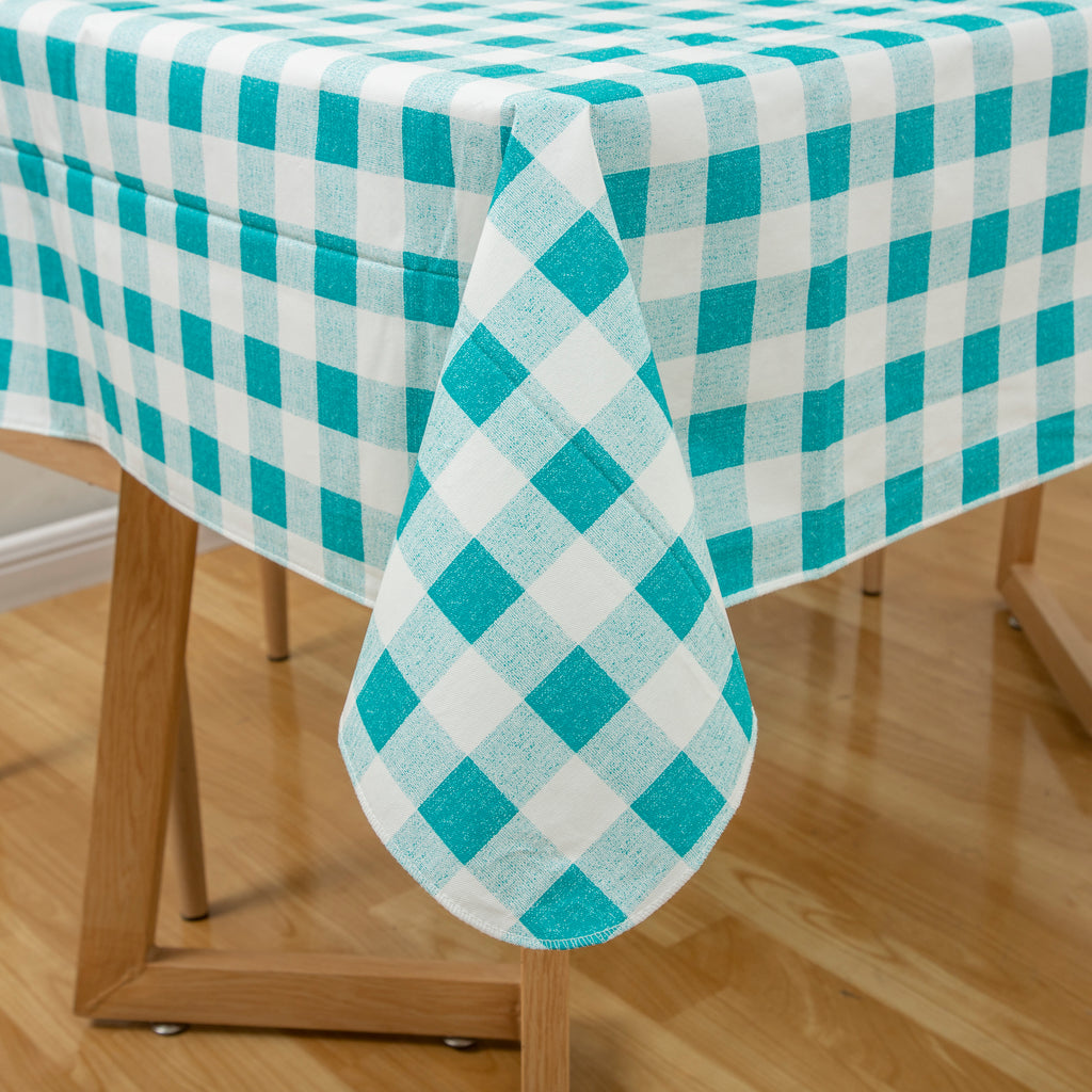 RAY STAR Green Tablecloth With Flannel Backing Round and Rectangle