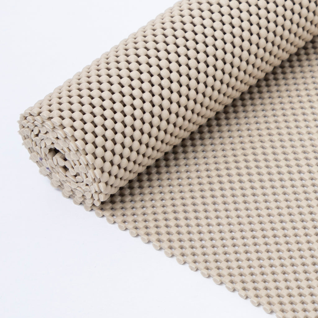 RAY STAR Premium Taupe Drawer and Shelf Liner, Strong Grip, Non Adhesive Easiest Install Mat, for Kitchen Cabinets, Drawers, Cupboards and Bathroom Shelves