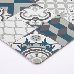 Vinyl Foam Kitchen Mat with Modern & Simple Mosaic Design