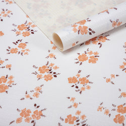 RAY STAR PVC Orange Flora Design Grip Shelf Liner Non Adhesive, Strong Grip Bottom, Easy Clean Kitchen Drawer, Cabinet, Cupboard Dresser Protector Cover, Non Slip Rubber Mat
