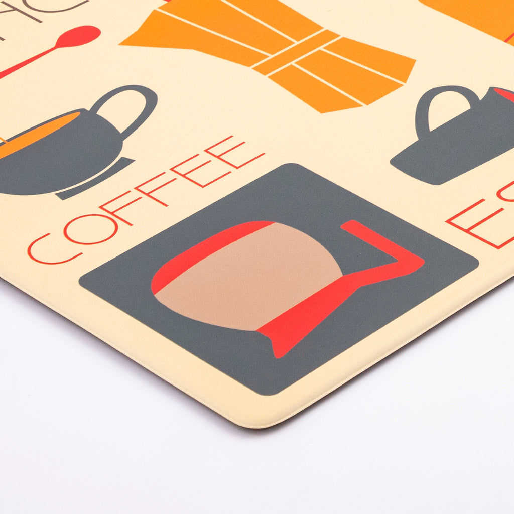 Vinyl Foam Kitchen Mat with Cute Teapot Design