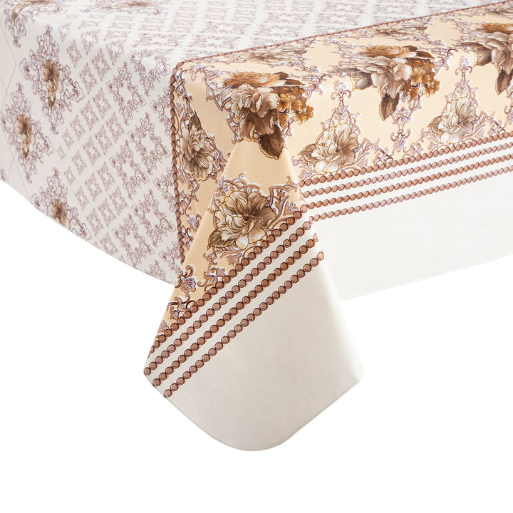 Christmas Retro dark pattern Tablecloth Table Cover Vinyl Surface with Flannel Backing Oilcloth Waterproof holiday