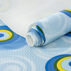 RAY STAR Grip Shelf Liner Non Adhesive, Easy Clean Kitchen Drawer, Cabinet, Cupboard Dresser Protector Cover（Blue circle)