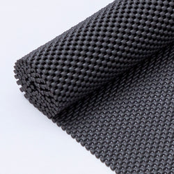 RAY STAR Black Drawer and Shelf Liner, Strong Grip, Non Adhesive Easiest Install Mat, for Kitchen Cabinets, Drawers, Cupboards and Bathroom Shelves