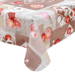 RAY STAR Valentine's Day special Pink and Colorful Tablecloth With Flannel Backing Round and Rectangle