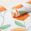 RAY STAR Four Leaf Clover Design Grip Shelf Liner Non Adhesive, Strong Grip Bottom, Easy Clean Kitchen Drawer, Cabinet, Cupboard Dresser Protector Cover（Orange Ginkgo Leaves)