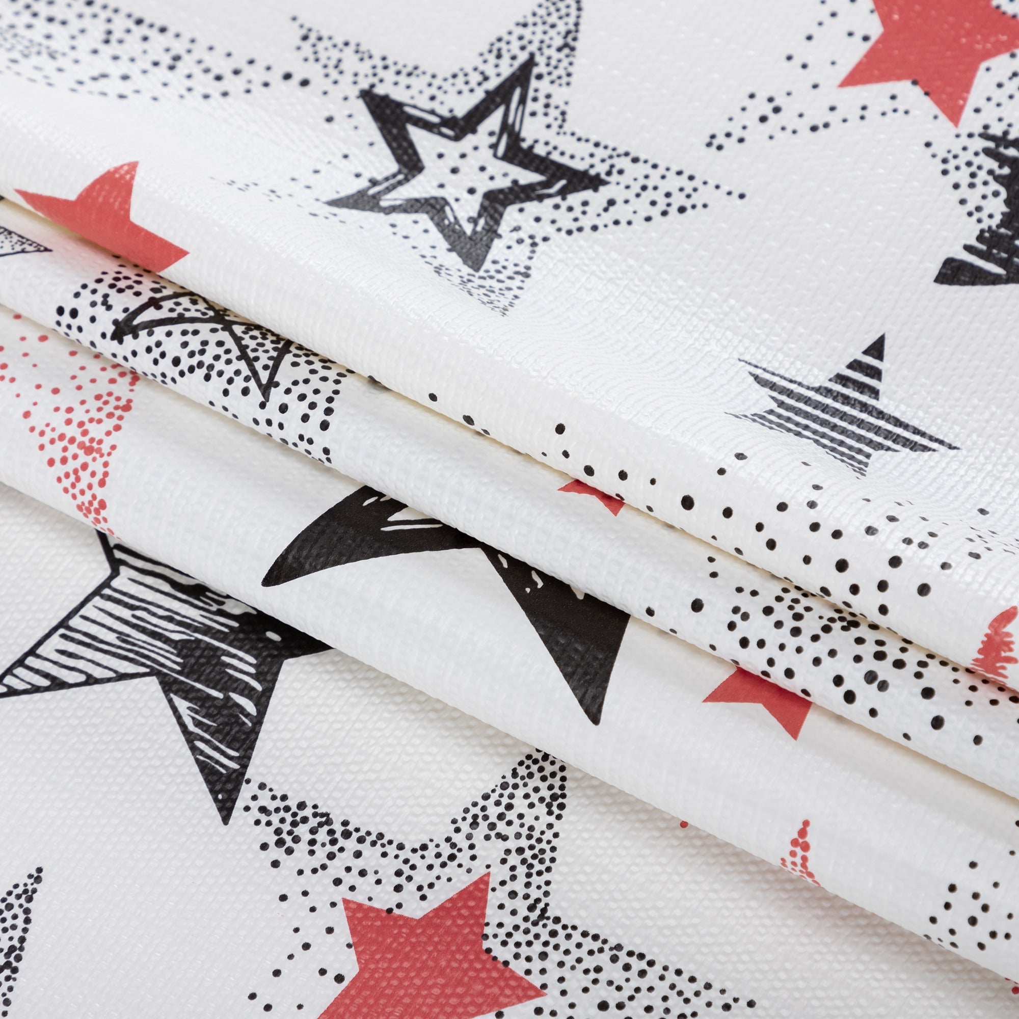 RAY STAR Grip Shelf Liner Non Adhesive, Easy Clean Kitchen Drawer, Cabinet, Cupboard Dresser Protector Cover（Retro Beautiful Stars)