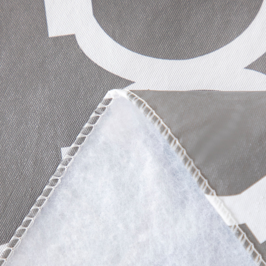 RAY STAR Gray Tablecloth With Flannel Backing Round and Rectangle