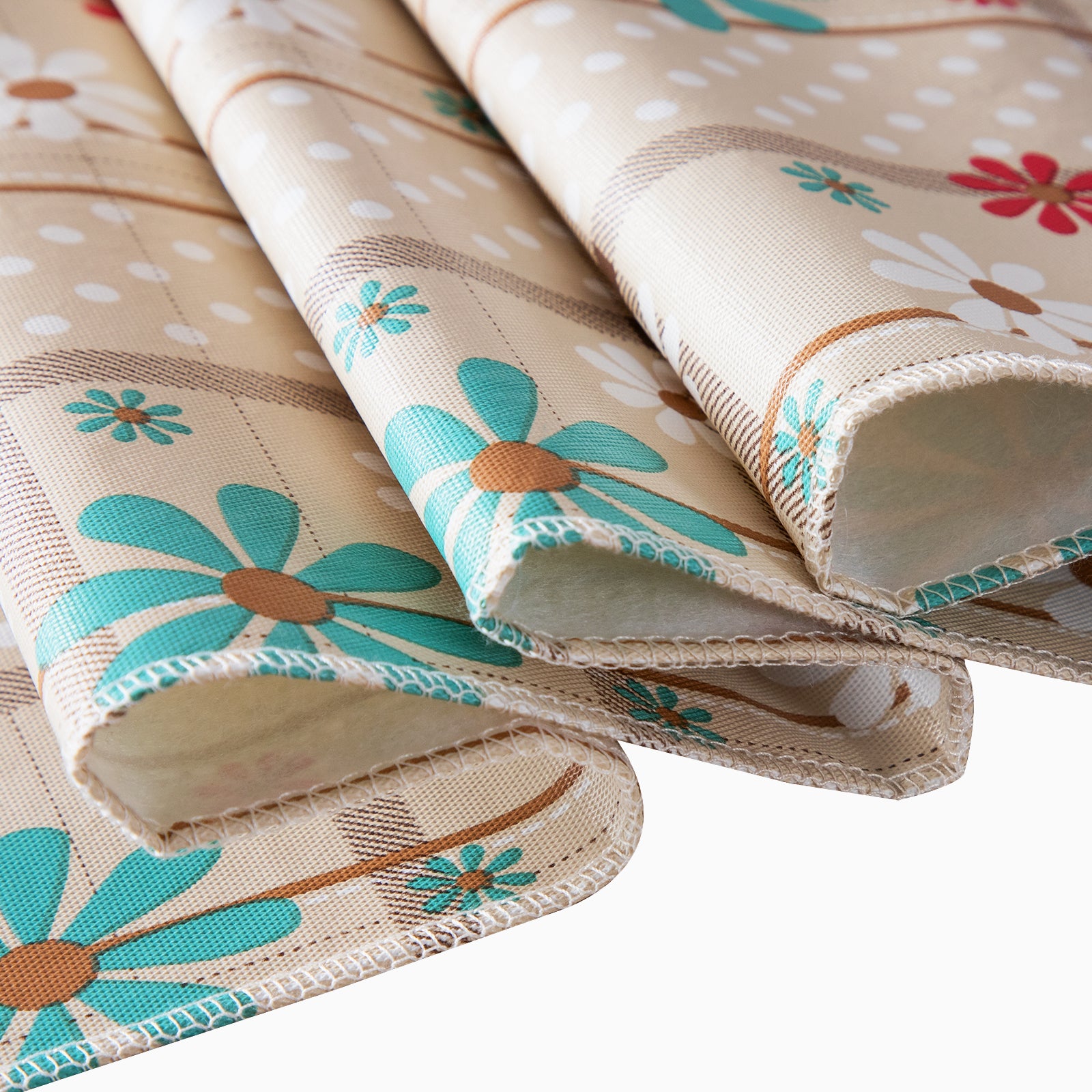 RAY STAR colorful Spring Blossom Design Vinyl Tablecloth With Flannel Backing Round and Rectangle