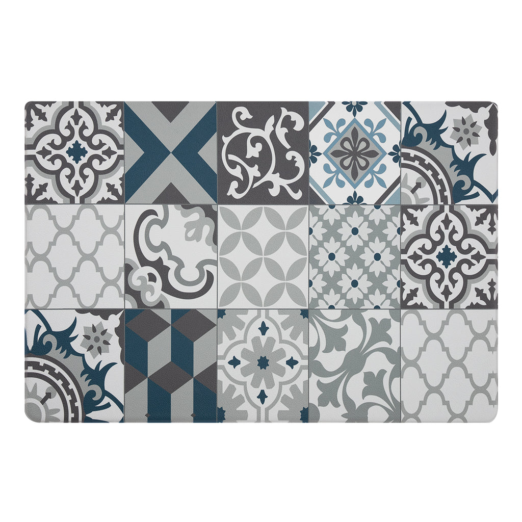 Vinyl Foam Kitchen Mat with Modern & Simple Mosaic Design