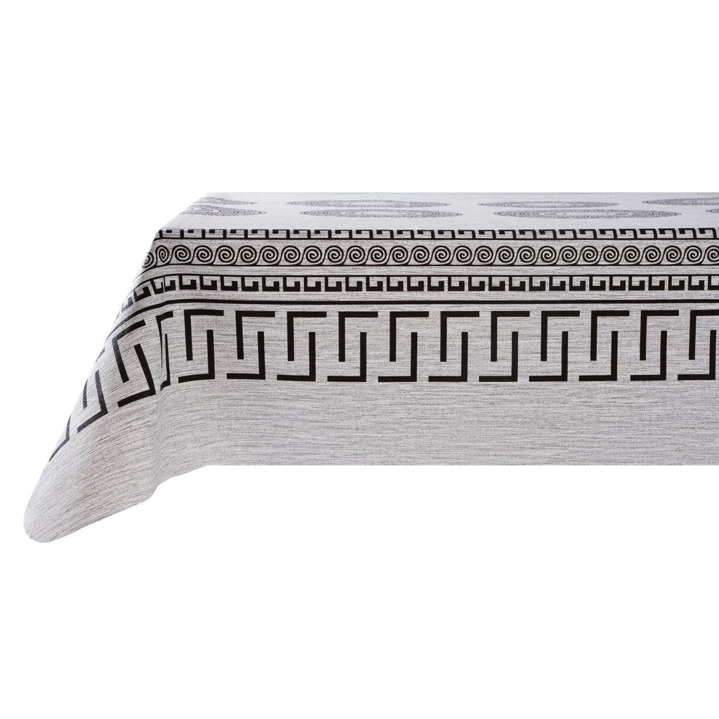RAY STAR Circle Design Vinyl Tablecloth With Flannel Backing Round and Rectangle