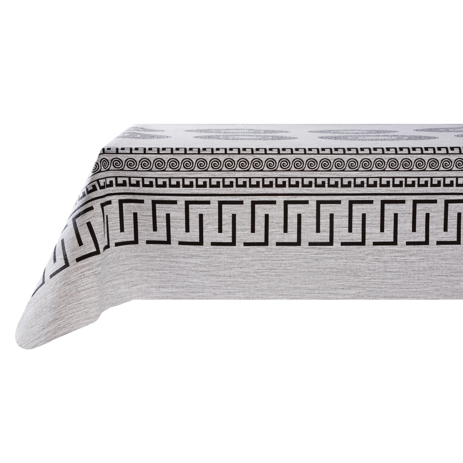 RAY STAR Circle Design Vinyl Tablecloth With Flannel Backing Round and Rectangle