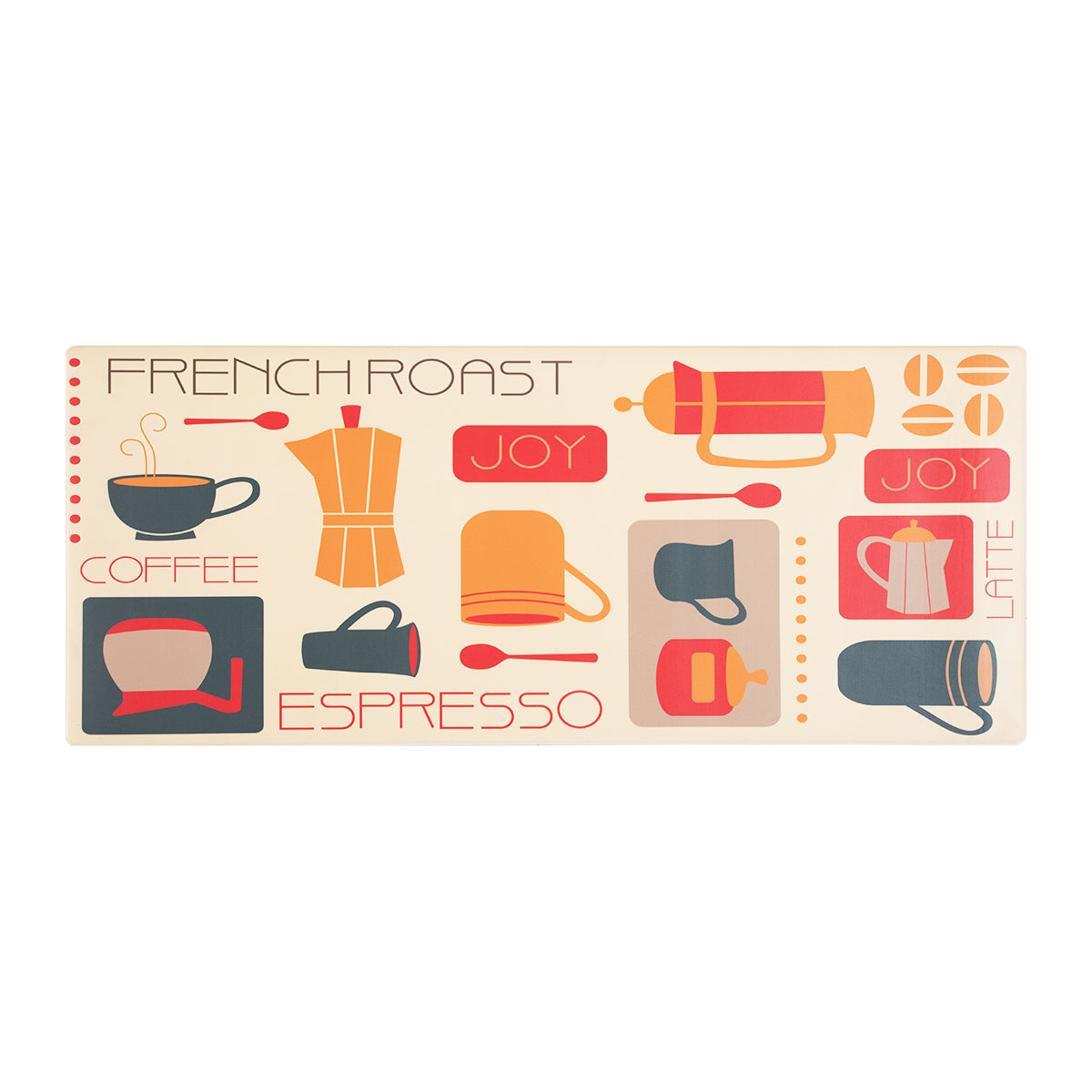 Vinyl Foam Kitchen Mat with Cute Teapot Design