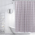 RAY STAR 70''X72'' PEVA Shower Curtain Liner 12 Hooks Heavy Duty Odorless Mosaic Red Design