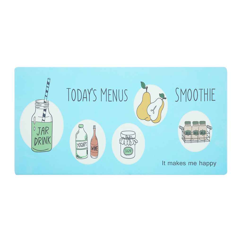 Vinyl Foam Kitchen Mat with Smoothie Design