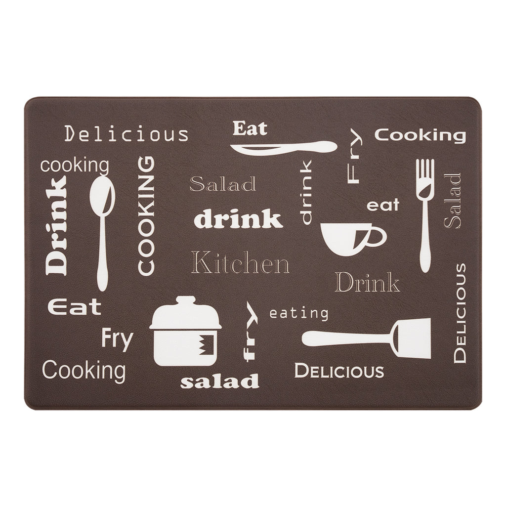Vinyl Foam Kitchen Mat with Kitchenware Design