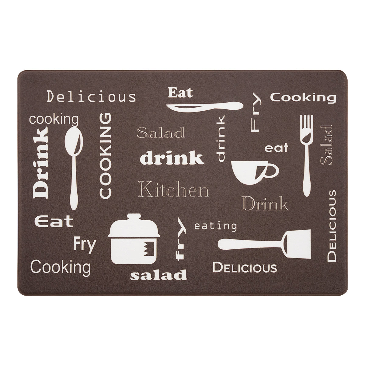 Vinyl Foam Kitchen Mat with Kitchenware Design
