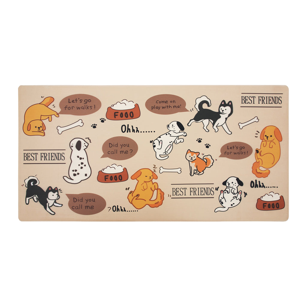 Vinyl Foam Kitchen Mat with Dog & Cat Family Design