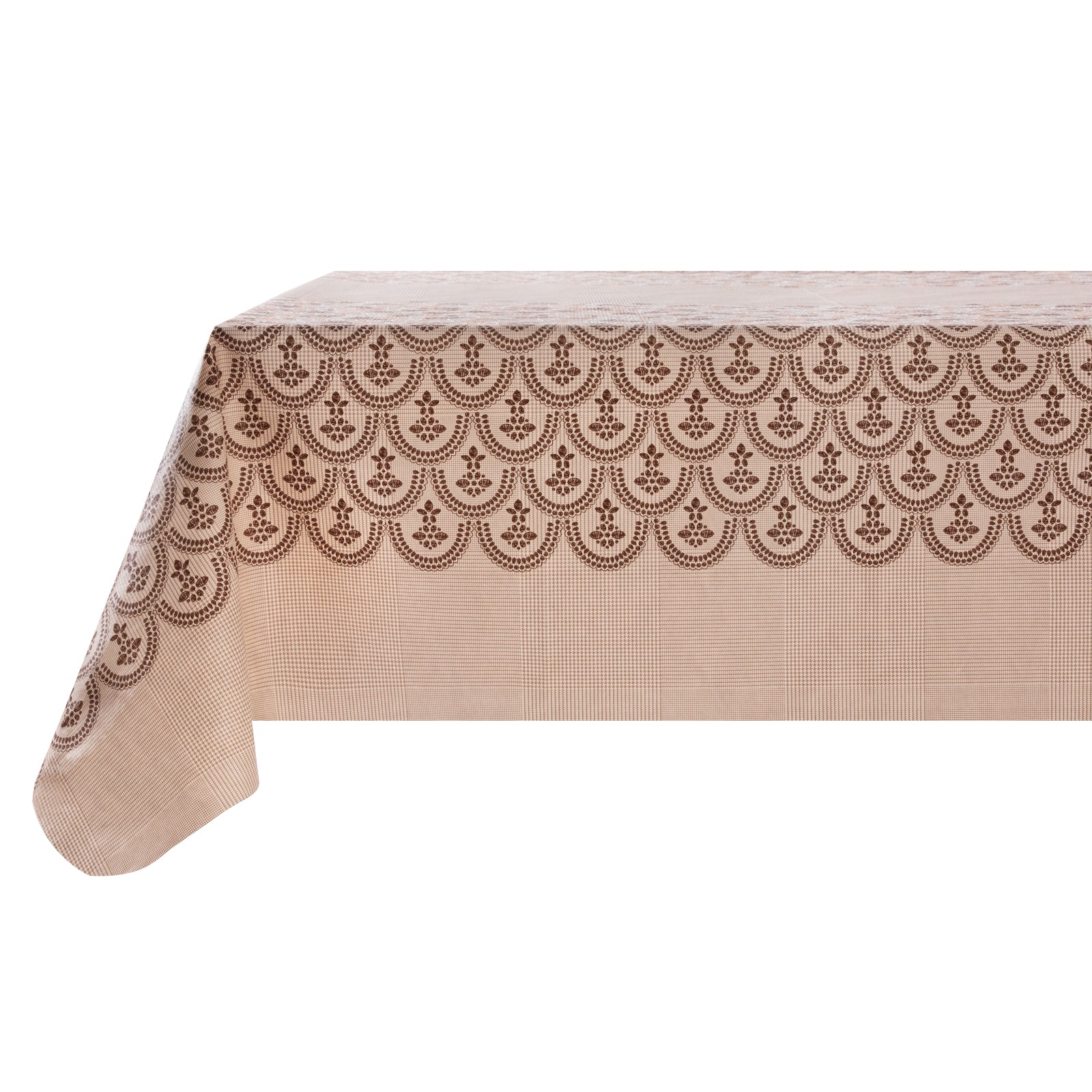 RAY STAR Mosaic Design Vinyl Tablecloth With Flannel Backing Round and Rectangle