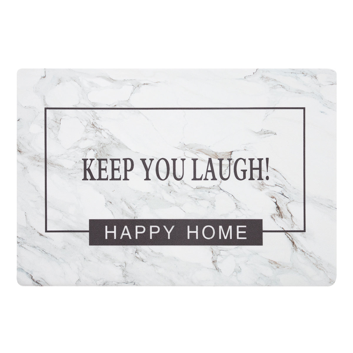Vinyl Foam Kitchen Mat with Modern & Simple Marble Design