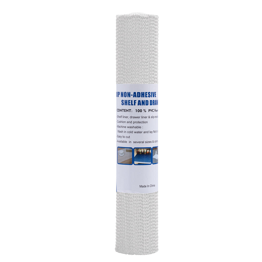 RAY STAR Light Beige Drawer and Shelf Liner, Strong Grip, Non Adhesive Easiest Install Mat, for Kitchen Cabinets, Drawers, Cupboards and Bathroom Shelves