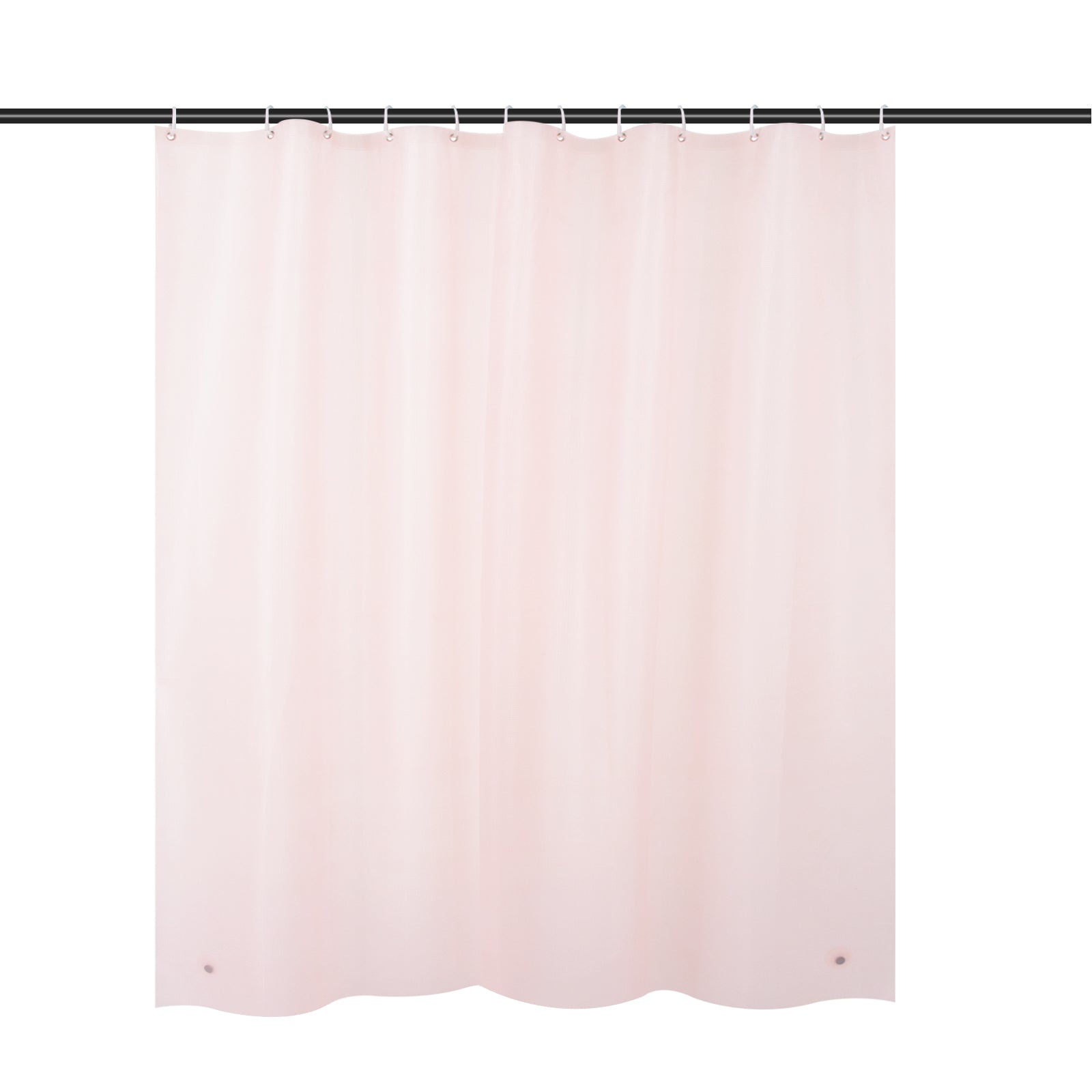 RAY STAR 70''X72'' Pink PEVA Shower Curtain Liner 12 Hooks Heavy Duty Odorless