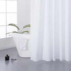 RAY STAR 70''X72'' White PEVA Shower Curtain Liner 12 Hooks Heavy Duty Odorless Eco-Friendly