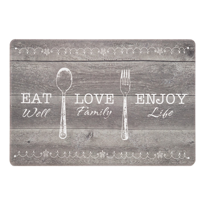 Vinyl Foam Kitchen Mat with Elegant Dining Design