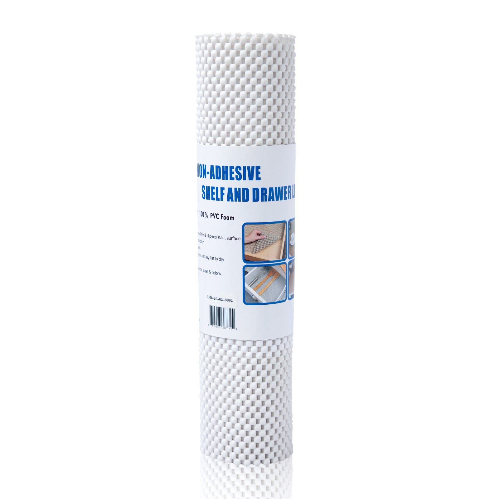 RAY STAR Premium White Drawer and Shelf Liner, Strong Grip, Non Adhesive Easiest Install Mat, for Kitchen Cabinets, Drawers, Cupboards and Bathroom Shelves