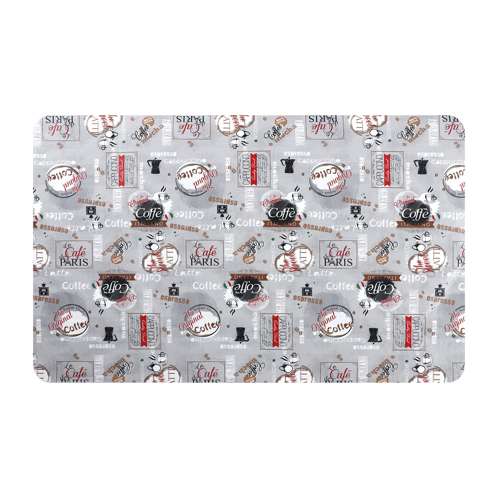 RAY STAR Coffee Store Design Vinyl Tablecloth With Flannel Backing Round and Rectangle