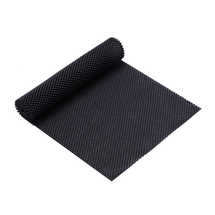 RAY STAR Premium Black Drawer and Shelf Liner, Strong Grip, Non Adhesive Easiest Install Mat, for Kitchen Cabinets, Drawers, Cupboards and Bathroom Shelves