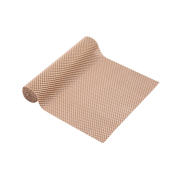 RAY STAR Premium chocolate Drawer and Shelf Liner, Strong Grip, Non Adhesive Easiest Install Mat, for Kitchen Cabinets, Drawers, Cupboards and Bathroom Shelves