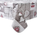 RAY STAR Valentine's Day special Heart Design Vinyl Tablecloth With Flannel Backing Round and Rectangle