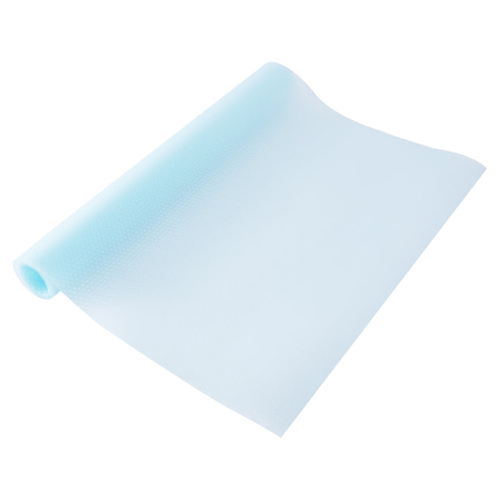 RAY STAR Non-Slip EVA Translucent Blue Dot Shelf Liner Cabinet Liner, for Kitchen Cabinets, Non Adhesive, Washable Refrigerator Mats for Pantry Cabinet, Kitchen Drawer, Bathroom Shelves