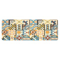 RAY STAR Yellow Mosaic Non-slip Vinyl Rugs High Density Cushion Extra Comfort