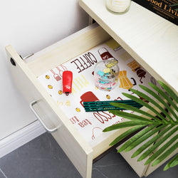 RAY STAR Teapot & Cup Red Premium Under The Sink Mat, Cabinet Protection Mat, Shelf Liner Absorbent Waterproof Slip-Resistant