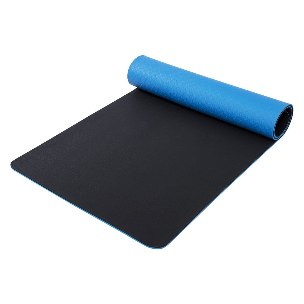 RAY STAR 7mm Premium High Density Bright Blue 3D Yoga Mat Double Layer Anti-Tear High-resilient Slip-resistant Surface